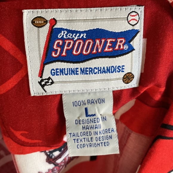 Reyn Spooner Nebraska Hawaiian Shirt Size L - Picture 6 of 8